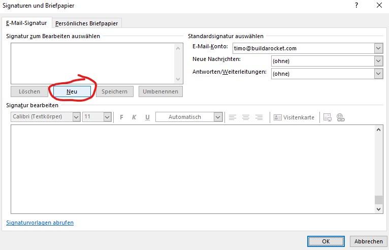 Step 4 - Neue Signatur
